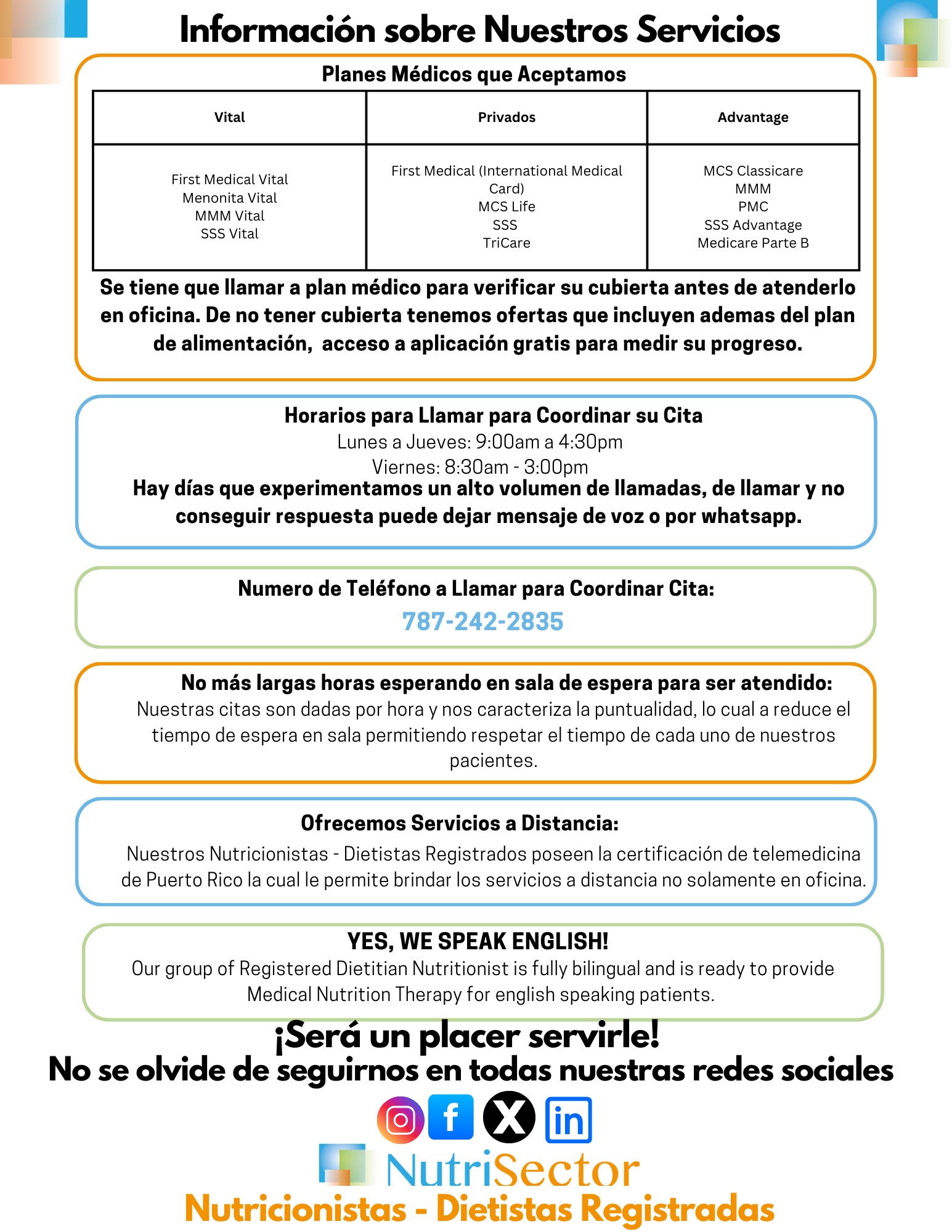 Nuestros Servicios NutriSector